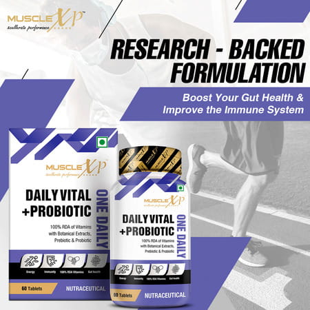 Musclexp Daily Vital + Probiotic One Daily 60 Tablets (Pack Of 2)