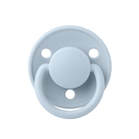 Bibs De Lux 2 Pack Silicone Onesize Iron/Baby Blue - 0-3 Years