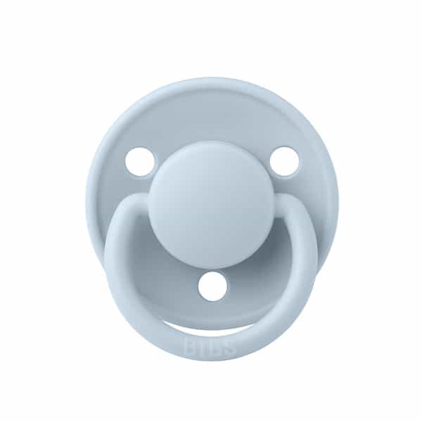 Bibs De Lux 2 Pack Silicone Onesize Iron/Baby Blue - 0-3 Years