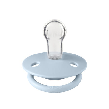 Bibs De Lux 2 Pack Silicone Onesize Iron/Baby Blue - 0-3 Years