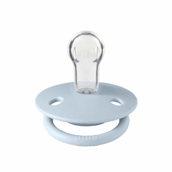 Bibs De Lux 2 Pack Silicone Onesize Iron/Baby Blue - 0-3 Years