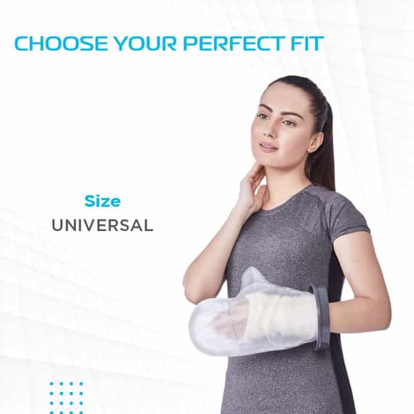 Vissco Cast Cover Arm (Upto Wrist) | Protects From Water Exposure During Shower (Grey)