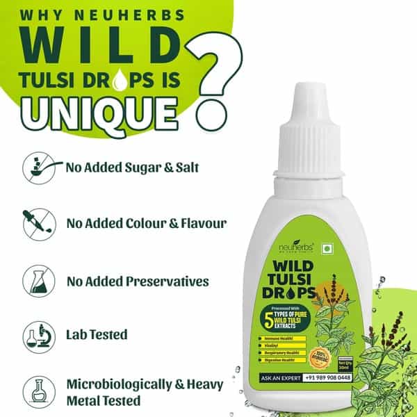 Neuherbs Wild Tulsi Drops - 30Ml