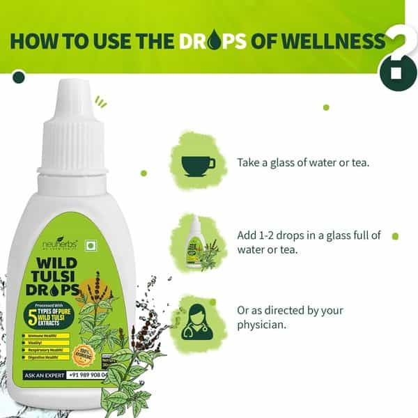 Neuherbs Wild Tulsi Drops - 30Ml