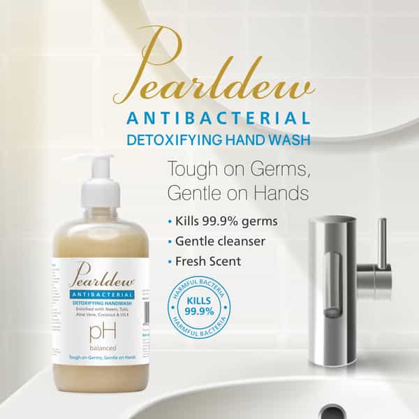 Pearldew Antibacterial Detoxifying Hand Wash 500 Ml | Neem & Tulsi (Pack Of 2)