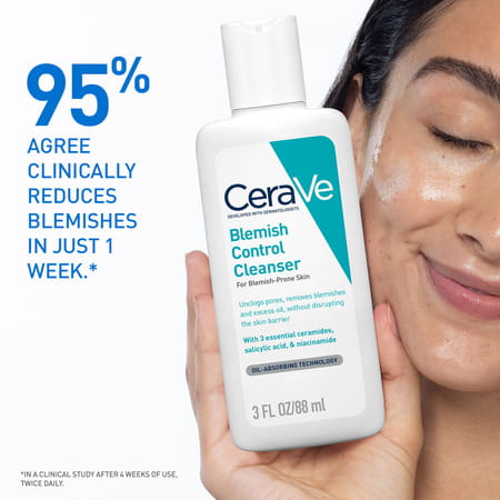 Cerave Blemish Control Cleanser With 2% Salicylic Acid For Acne-Prone Skin 88 Ml