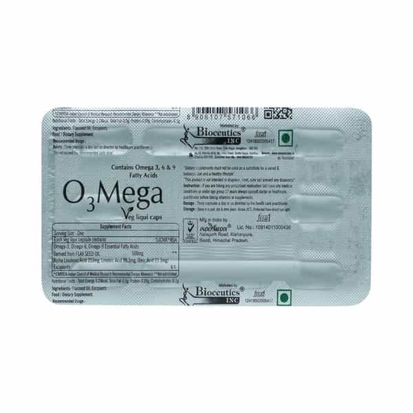 O3 Mega Veg Liqui Capsule 10'S