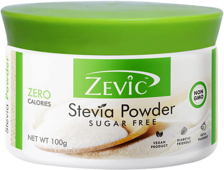 Zevic Stevia Powder Sugar Free -zero Calorie - 100 Gm Jar