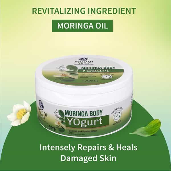 Ayouthveda Moringa Body Yogurt With Moringa Seed Oil For Instant & Deep Hydration 200 Gm