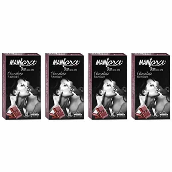 Manforce Chocolate Flavor Condom 10 Pcs X Pack Of 4