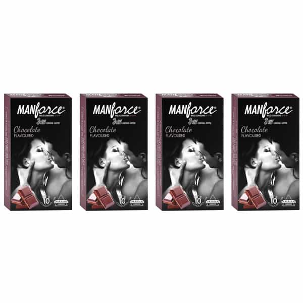 Manforce Chocolate Flavor Condom 10 Pcs X Pack Of 4