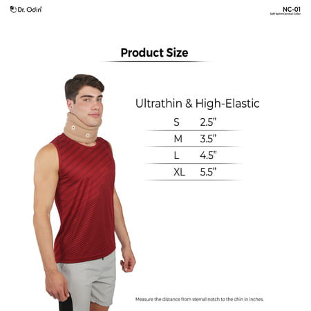 Dr. Odin Nc-01 Soft Splint Cervical Collar - Superior Comfort | Advanced Support | Versatile | Small