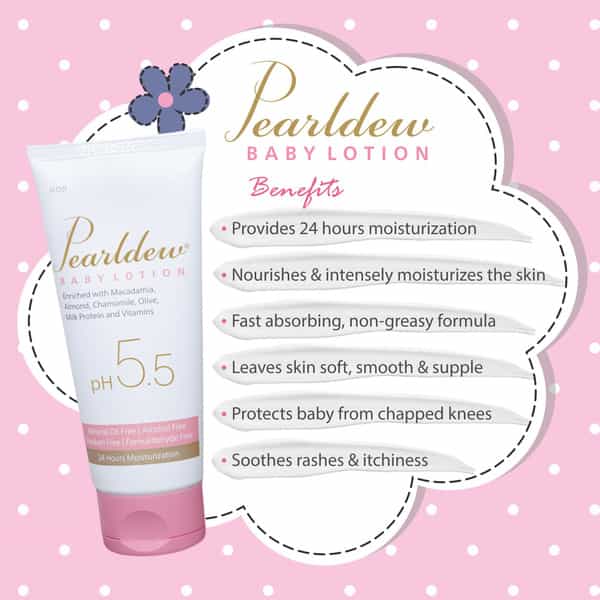 Pearldew Baby Lotion 100 Ml | Aloe | Coco Butter | Grape Seed Oil | Almond Oil (Pack Of 3)