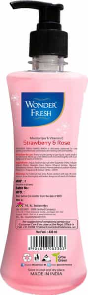 Wonder Fresh Handwash Strawberry & Rose 430Ml