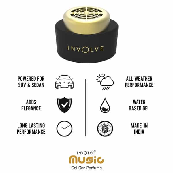 Involve Music Symphony Fragrance Gel Car Perfume With Drivfresh - Car Air Freshner - Imus05