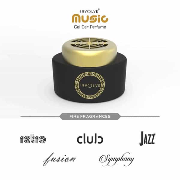 Involve Music Symphony Fragrance Gel Car Perfume With Drivfresh - Car Air Freshner - Imus05