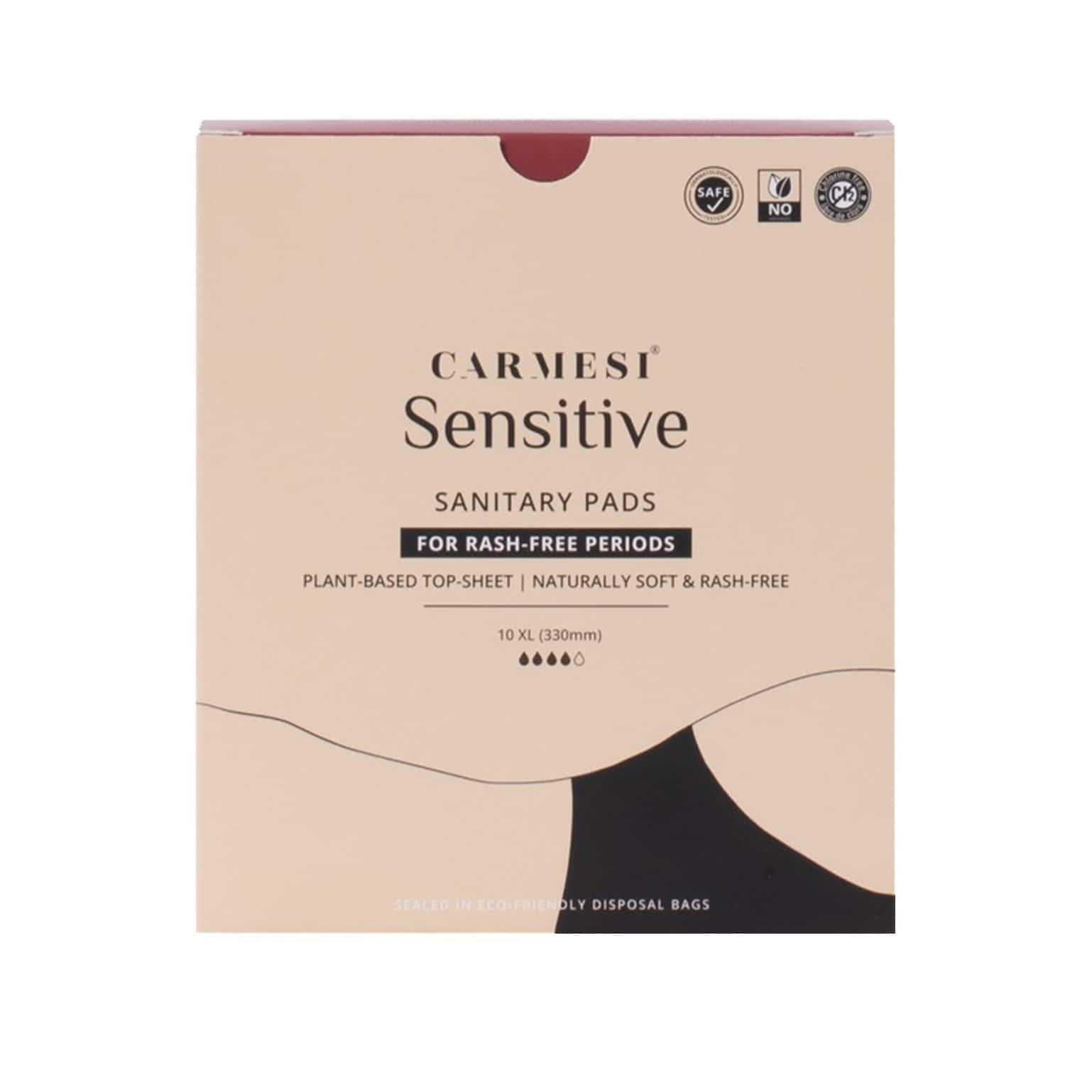 Buy Carmesi Sensitive Sanitary Pads For RashFree Periods (10 Xl) Online & Get Upto 60 OFF at