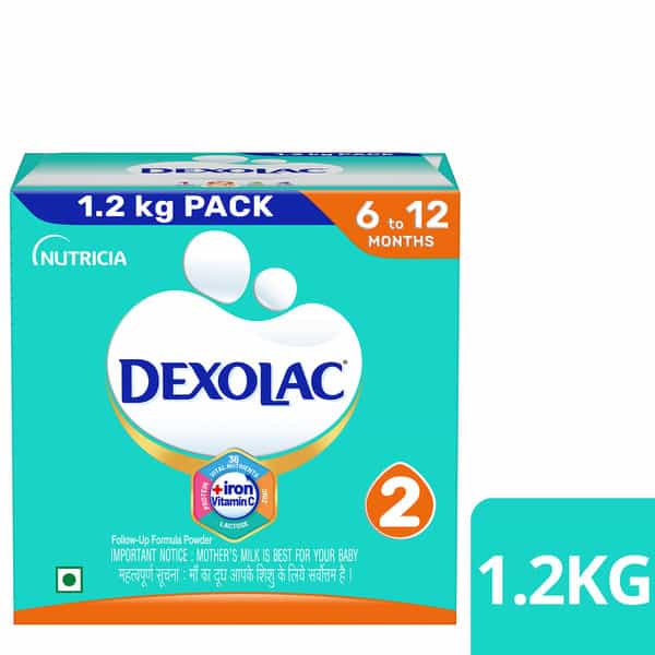 Dexolac 2 | Follow Up Formula | 6 To 12 Month | Powder | Box 1.2 Kg