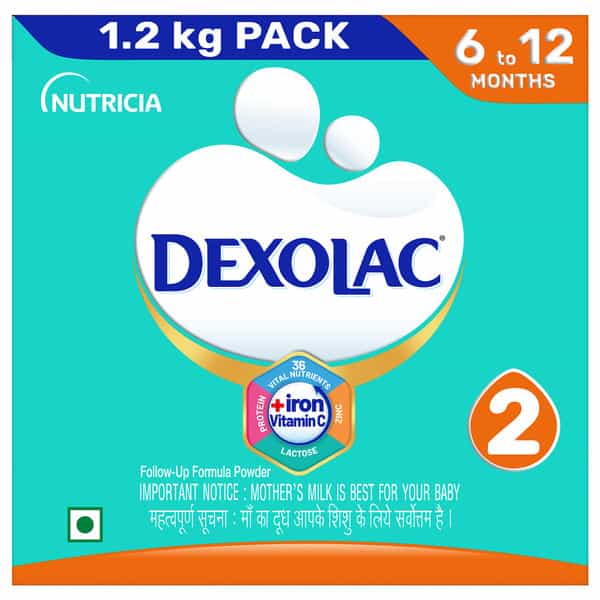 Dexolac 2 | Follow Up Formula | 6 To 12 Month | Powder | Box 1.2 Kg