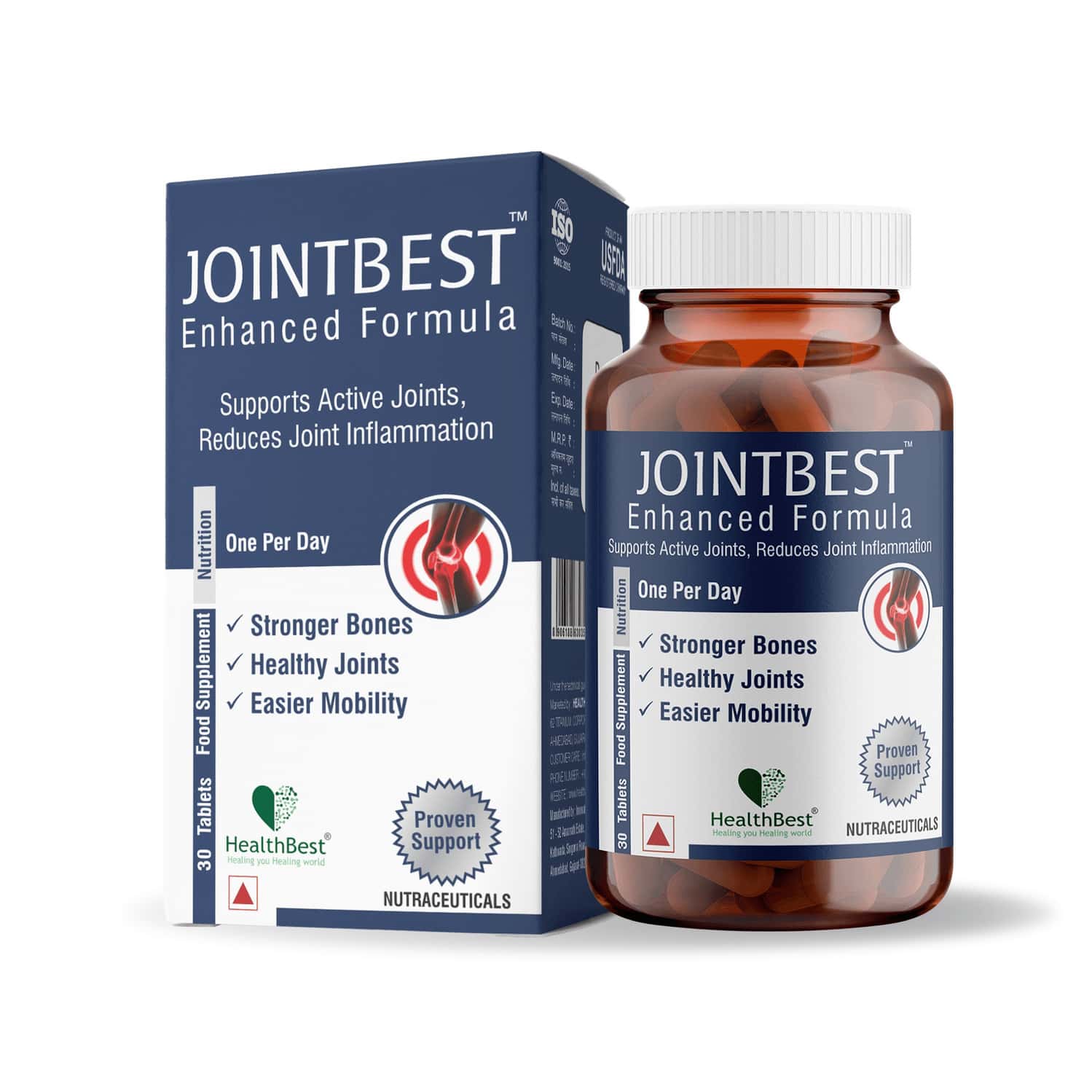 Healthbest Jointbest Joint Health Supplement With Glucosamine Msm & Chondroitin - 30 Tablets
