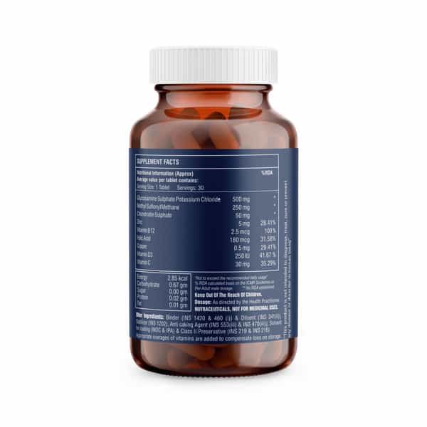 Healthbest Jointbest Joint Health Supplement With Glucosamine Msm & Chondroitin - 30 Tablets