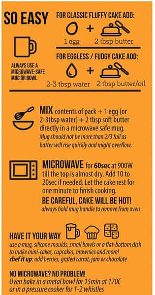 Serapheena Vanilla Mug Cake Mix 70G X 3 |Gluten Free Vegan Eggless| Pack Of 3
