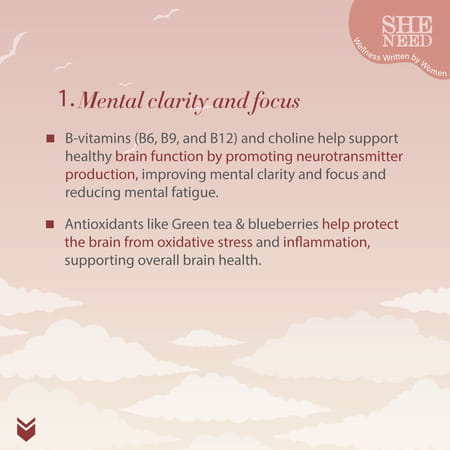 Sheneed Womens Brain & Memory Supports Supplement - 60 Capsules