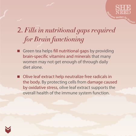 Sheneed Womens Brain & Memory Supports Supplement - 60 Capsules