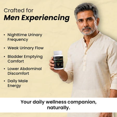 Sheopals Prostguardd Support Tablets For Men | Ayurvedic Urinary Wellness Supplement | 60 Pcs