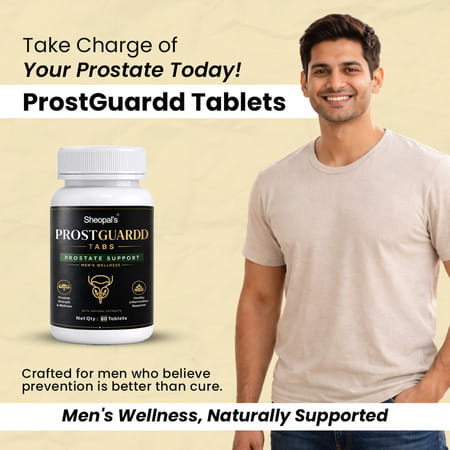 Sheopals Prostguardd Support Tablets For Men | Ayurvedic Urinary Wellness Supplement | 60 Pcs
