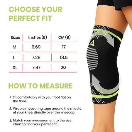 Actifit Knee Support Brace | Compression & Pain Relief | M Size | Multicolor | 1 Pack