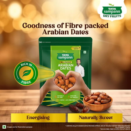 Tata Sampann Premium Arabian Dates/Khajoor| 500G