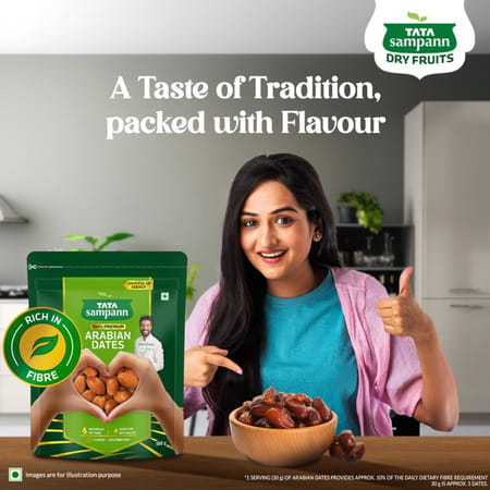 Tata Sampann Premium Arabian Dates/Khajoor| 500G