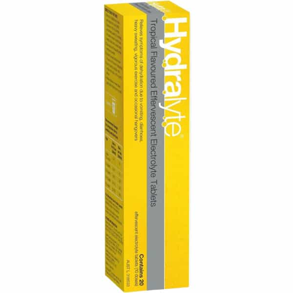 Hydralyte Effervescent Electrolyte Tablets | Adults | Tropical | 20 Tablets