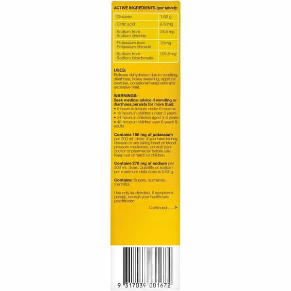 Hydralyte Effervescent Electrolyte Tablets | Adults | Tropical | 20 Tablets