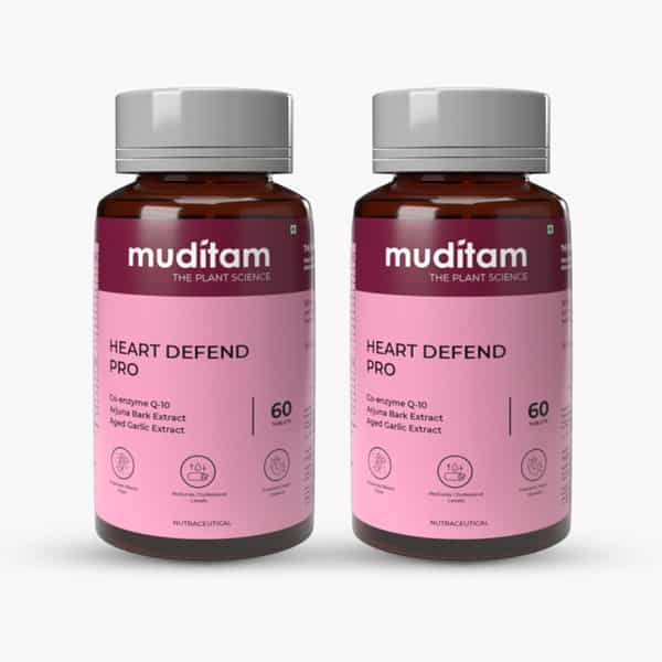 Muditam Heart Defend Pro - Shielding Hearts | Balancing Cholesterol- 120 Tablets