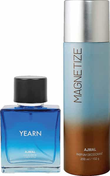 Ajmal Yearn Edp For Men 100Ml & Magnetize For Unisex200ml Pack Of 2 (Total 300Ml)