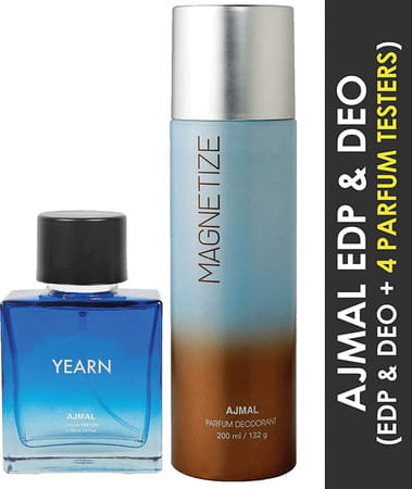 Ajmal Yearn Edp For Men 100ml & Magnetize For Unisex200ml Pack Of 2 (Total 300ml)