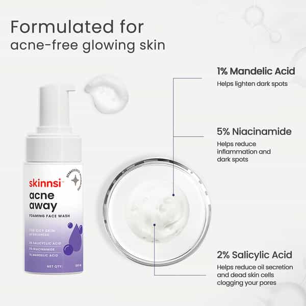 Skinnsi Acne Away Foaming Facewash