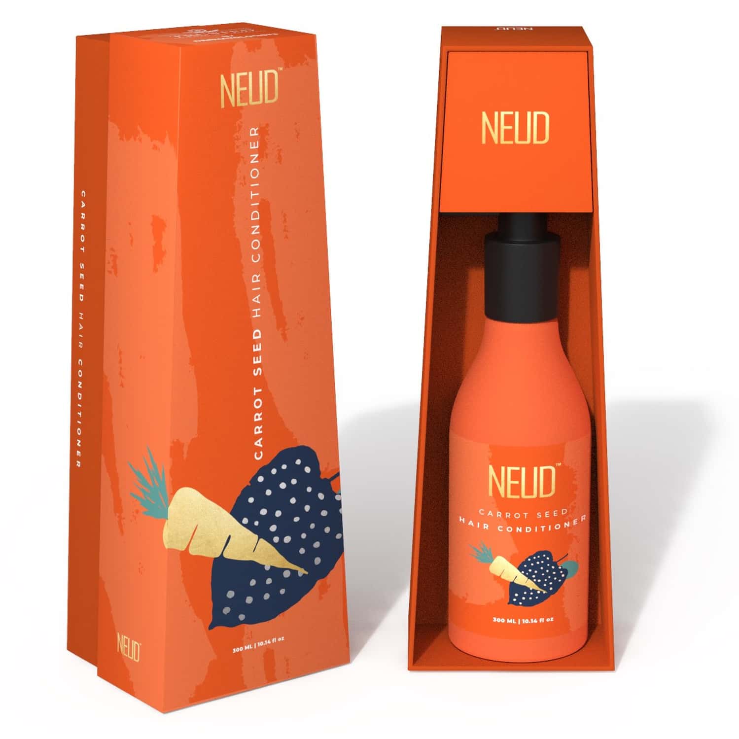 Neud Carrot Seed Premium Hair Conditioner For Men & Women - 1 Pack (300ml)