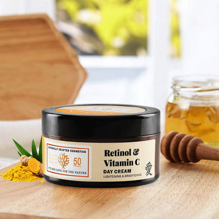 Shizen Bio-Cosmetics By Nature Retinol & Vitamin C Day Cream For Anti-Aging Skin(50gm)
