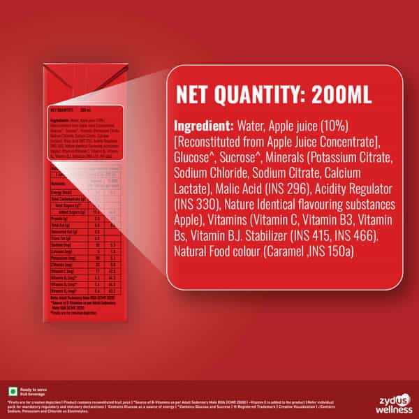 Glucon-D Activon | Ready To Drink Beverage | Replenishes | Reenergizes | Apple Flavour | 200Ml