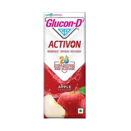 Glucon-D Activon | Electrolyte Energy Drink | Apple Flavour | 200ml