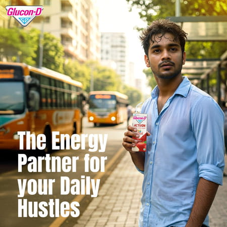 Glucon-D Activon | Electrolyte Energy Drink | Apple Flavour | 200ml