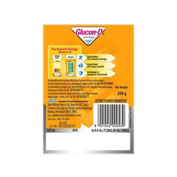 Glucon-D Mango Punch Refill Of 200 G