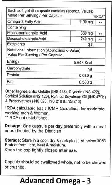 La Nature's Advanced Omega-3 - 60 Softgel Capsules