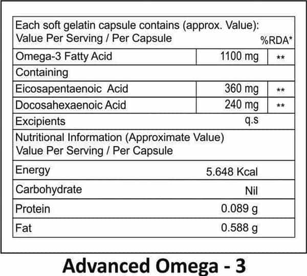 La Nature's Advanced Omega-3 - 60 Softgel Capsules