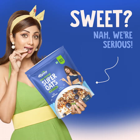 Alpino High Protein Super Rolled Oats Unsweetened Pouch 1 Kg