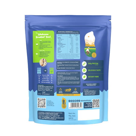 Alpino High Protein Super Rolled Oats Unsweetened Pouch 1 Kg