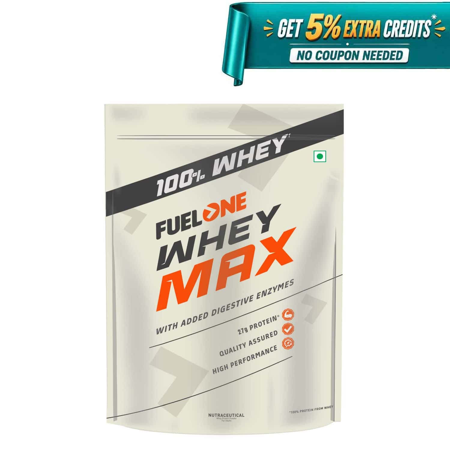 Fuel One Whey Max | Whey Protein Concentrate & Whey Protein Isolate | 27g Protein (chocolate | 2kg)